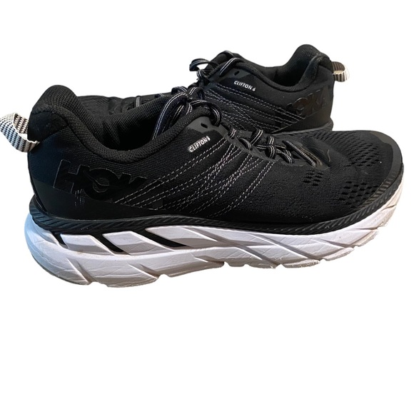 Hoka One One Clifton 6 Black White Women Running Shoes 1102873 BWHT Size 7.5 - Picture 5 of 16